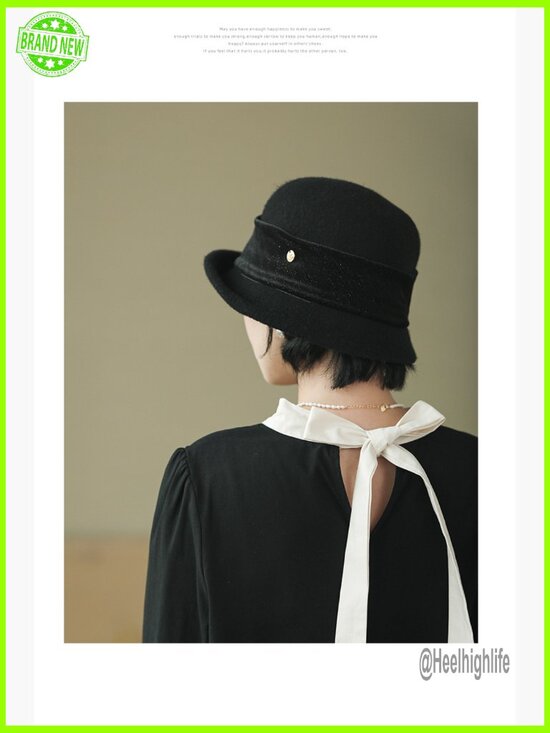 Vintage Wool Cloche Hat Packable Fedora Winter Formal Casual Occasions main image 5